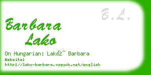 barbara lako business card